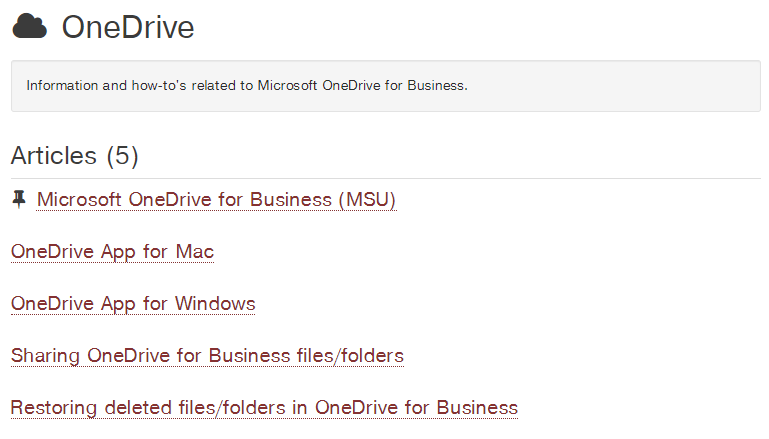 ITS Documentation on installing OneDrive