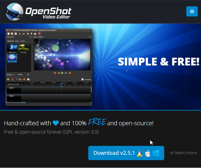 Download OpenShot to your PC