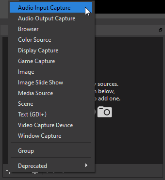 Select Audio Input Capture